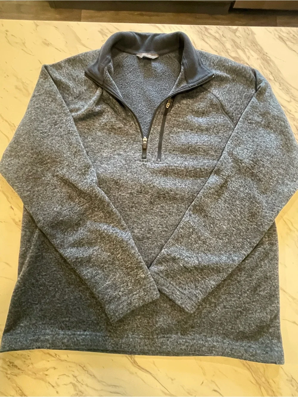 Eddie Bauer Men's Gray Half-Zip Sweater. Size L